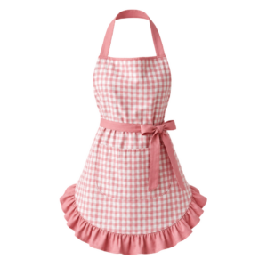Pink Gingham Apron